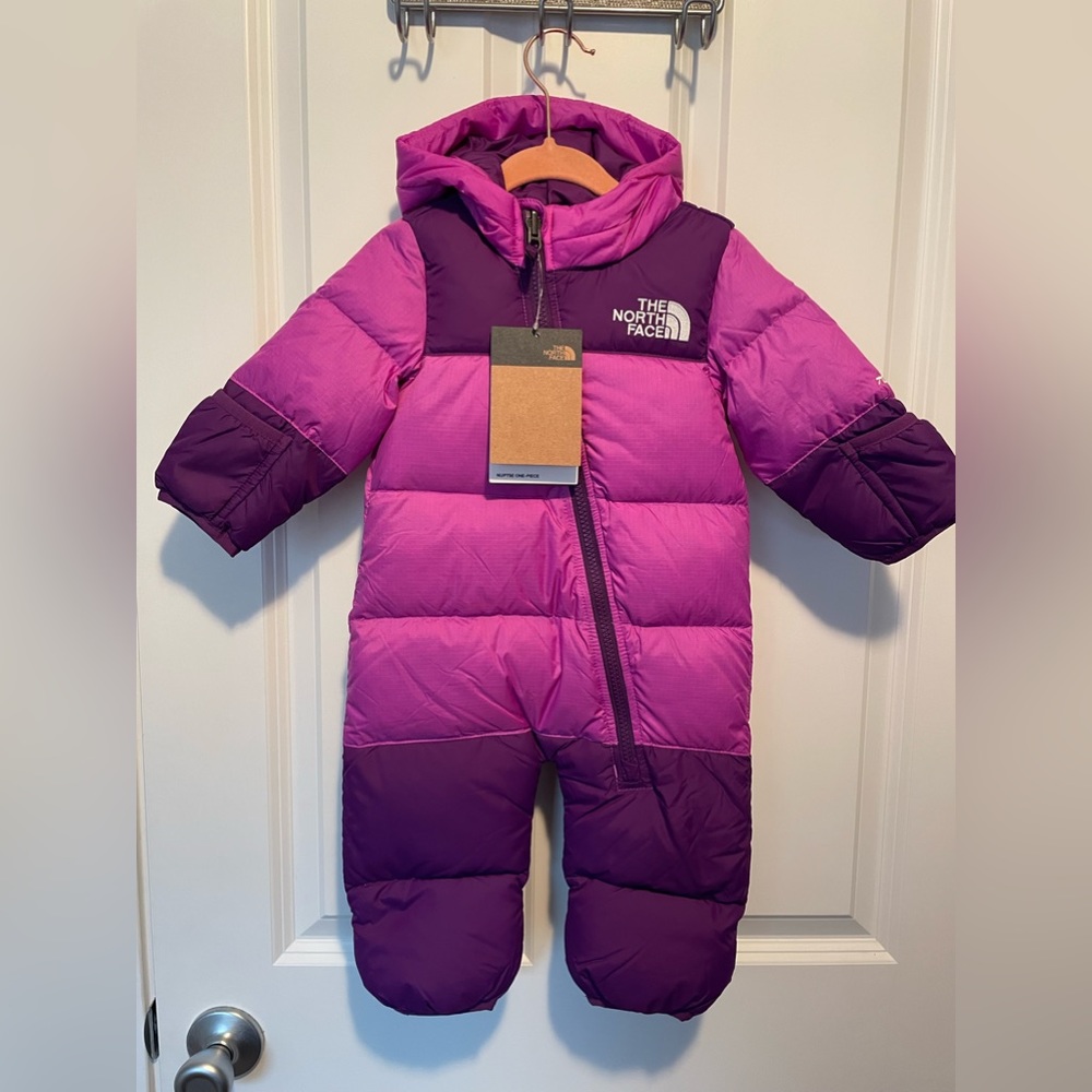 The North Face infant Nuptse One Piece snowsuit - Sweet Violet - 3-6 month